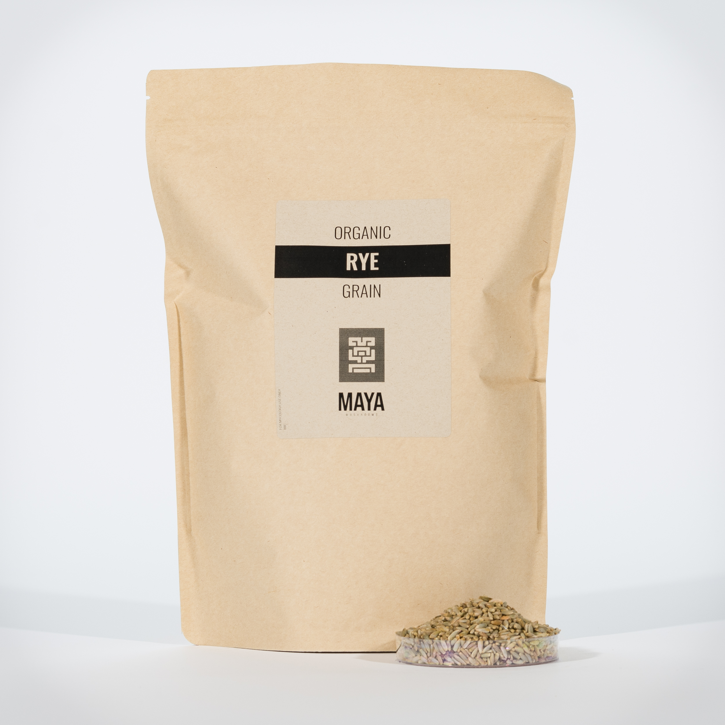 Organic Rye Grain in Pouch - Front