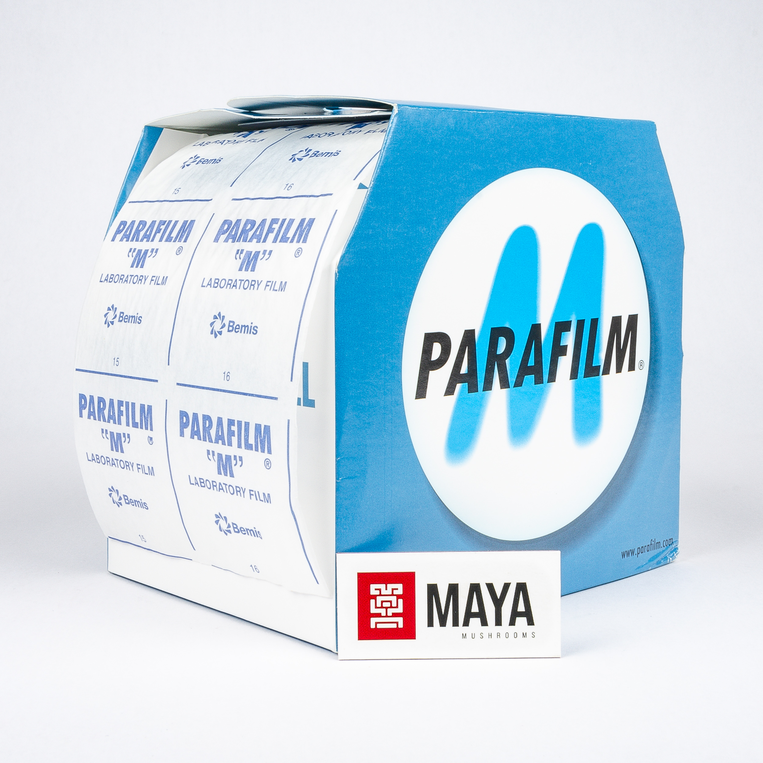 Parafilm 4-Inch Double Size Roll - Dispensed, Angled side view
